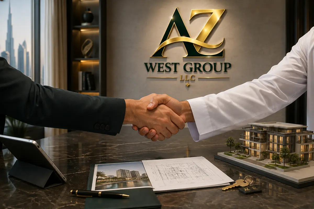 Professional handshake representing AZ West Group LLC transparency, trust and long-term property relationships.